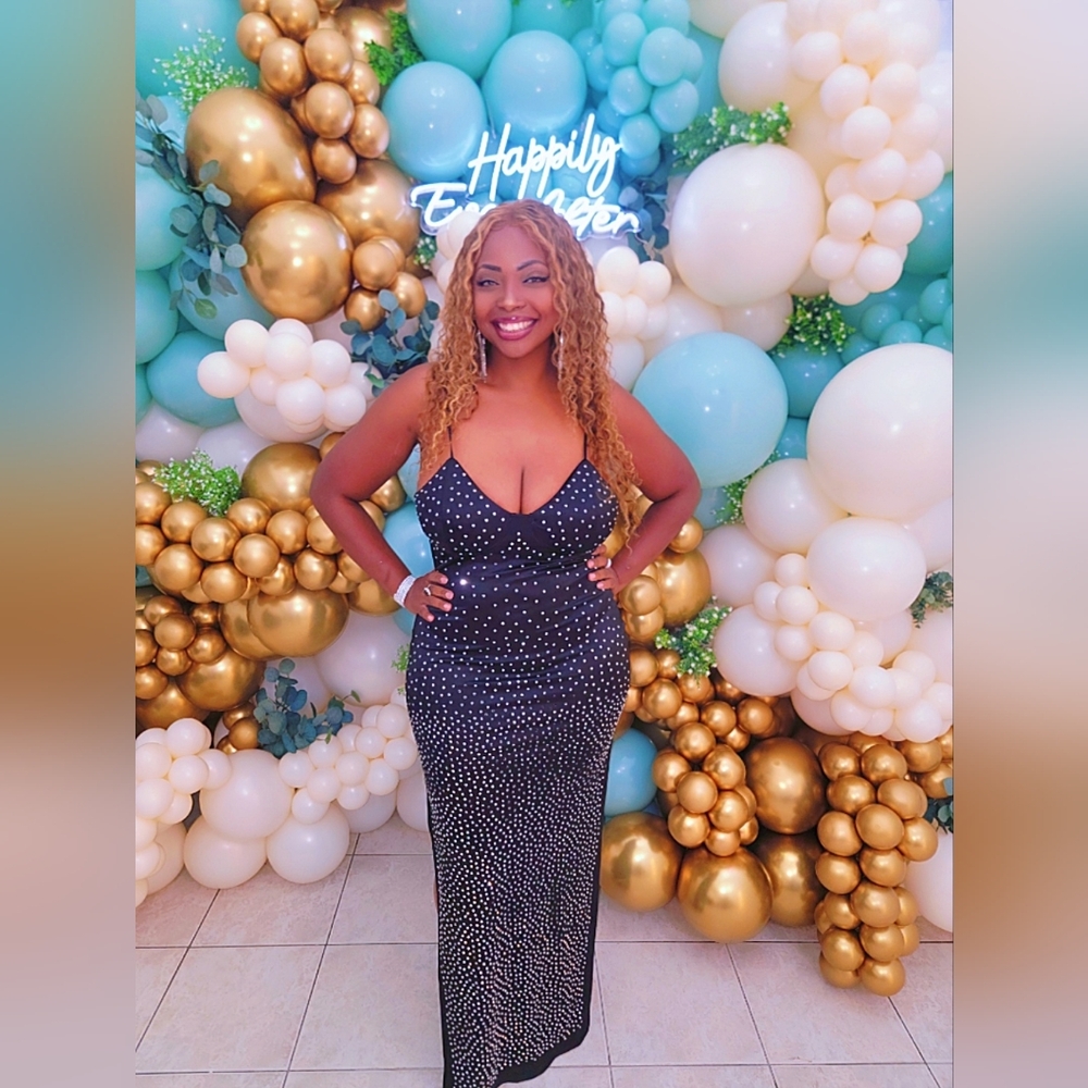 Fashion Nova rhinestone gown